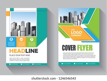 Business abstract vector template. Brochure design, cover modern layout, annual report, poster, flyer in A4 with colorful triangles, geometric shapes for tech, science, market with light background