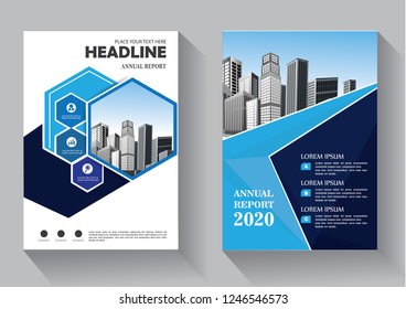 Business abstract vector template. Brochure design, cover modern layout, annual report, poster, flyer in A4 with colorful triangles, geometric shapes for tech, science, market with light background