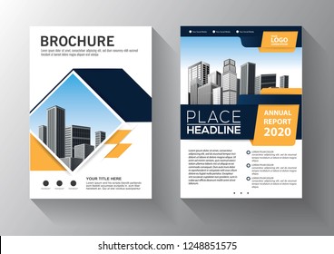 Business abstract vector template. Brochure design, cover modern layout, annual report, poster, flyer in A4 with colorful triangles, geometric shapes for tech, science, market with light background