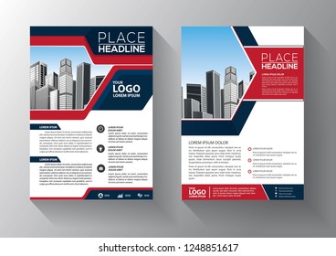 Business abstract vector template. Brochure design, cover modern layout, annual report, poster, flyer in A4 with colorful triangles, geometric shapes for tech, science, market with light background