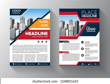 Business abstract vector template. Brochure design, cover modern layout, annual report, poster, flyer in A4 with colorful triangles, geometric shapes for tech, science, market with light background