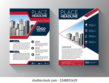 Business abstract vector template. Brochure design, cover modern layout, annual report, poster, flyer in A4 with colorful triangles, geometric shapes for tech, science, market with light background