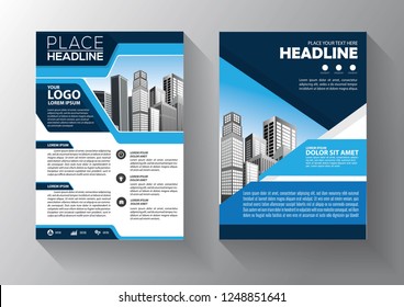 Business abstract vector template. Brochure design, cover modern layout, annual report, poster, flyer in A4 with colorful triangles, geometric shapes for tech, science, market with light background