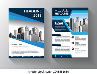 Business abstract vector template. Brochure design, cover modern layout, annual report, poster, flyer in A4 with colorful triangles, geometric shapes for tech, science, market with light background