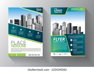 Business abstract vector template. Brochure design, cover modern layout, annual report, poster, flyer in A4 with colorful triangles, geometric shapes for tech, science, market with light background