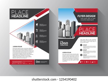 Business abstract vector template. Brochure design, cover modern layout, annual report, poster, flyer in A4 with colorful triangles, geometric shapes for tech, science, market with light background