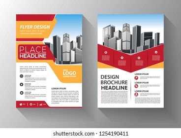 Business abstract vector template. Brochure design, cover modern layout, annual report, poster, flyer in A4 with colorful triangles, geometric shapes for tech, science, market with light background