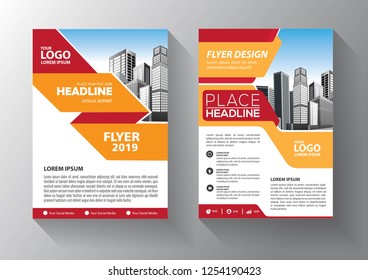 Business abstract vector template. Brochure design, cover modern layout, annual report, poster, flyer in A4 with colorful triangles, geometric shapes for tech, science, market with light background