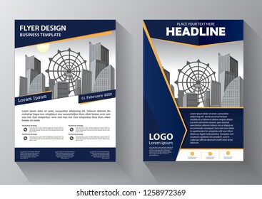 Business abstract vector template. Brochure design, cover modern layout, annual report, poster, flyer in A4 with colorful triangles, geometric shapes for tech, science, market with light background