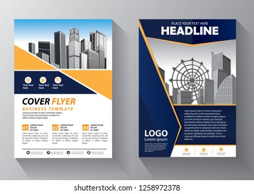 Business abstract vector template. Brochure design, cover modern layout, annual report, poster, flyer in A4 with colorful triangles, geometric shapes for tech, science, market with light background