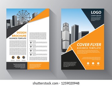 Business abstract vector template. Brochure design, cover modern layout, annual report, poster, flyer in A4 with colorful triangles, geometric shapes for tech, science, market with light background