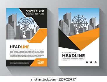 Business abstract vector template. Brochure design, cover modern layout, annual report, poster, flyer in A4 with colorful triangles, geometric shapes for tech, science, market with light background