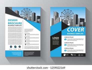 Business abstract vector template. Brochure design, cover modern layout, annual report, poster, flyer in A4 with colorful triangles, geometric shapes for tech, science, market with light background