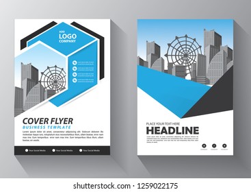Business abstract vector template. Brochure design, cover modern layout, annual report, poster, flyer in A4 with colorful triangles, geometric shapes for tech, science, market with light background