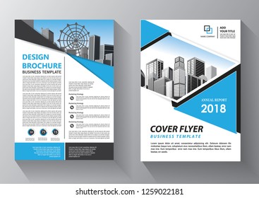 Business abstract vector template. Brochure design, cover modern layout, annual report, poster, flyer in A4 with colorful triangles, geometric shapes for tech, science, market with light background