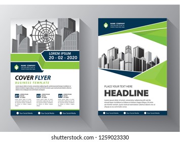 Business abstract vector template. Brochure design, cover modern layout, annual report, poster, flyer in A4 with colorful triangles, geometric shapes for tech, science, market with light background