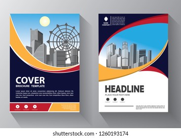 Business abstract vector template. Brochure design, cover modern layout, annual report, poster, flyer in A4 with colorful triangles, geometric shapes for tech, science, market with light background
