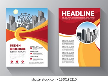 Business abstract vector template. Brochure design, cover modern layout, annual report, poster, flyer in A4 with colorful triangles, geometric shapes for tech, science, market with light background