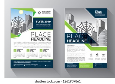 Business abstract vector template. Brochure design, cover modern layout, annual report, poster, flyer in A4 with colorful triangles, geometric shapes for tech, science, market with light background