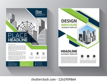 Business abstract vector template. Brochure design, cover modern layout, annual report, poster, flyer in A4 with colorful triangles, geometric shapes for tech, science, market with light background