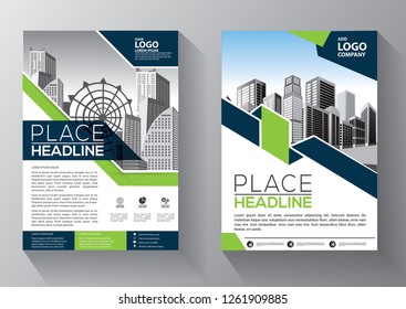 Business abstract vector template. Brochure design, cover modern layout, annual report, poster, flyer in A4 with colorful triangles, geometric shapes for tech, science, market with light background