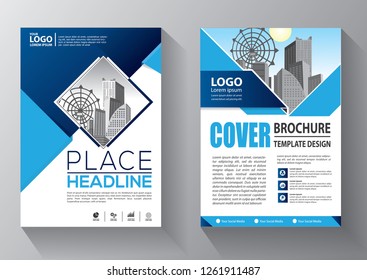 Business abstract vector template. Brochure design, cover modern layout, annual report, poster, flyer in A4 with colorful triangles, geometric shapes for tech, science, market with light background