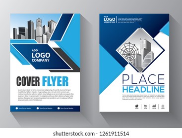 Business abstract vector template. Brochure design, cover modern layout, annual report, poster, flyer in A4 with colorful triangles, geometric shapes for tech, science, market with light background