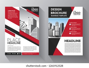 Business abstract vector template. Brochure design, cover modern layout, annual report, poster, flyer in A4 with colorful triangles, geometric shapes for tech, science, market with light background