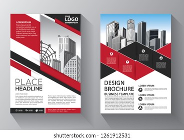 Business abstract vector template. Brochure design, cover modern layout, annual report, poster, flyer in A4 with colorful triangles, geometric shapes for tech, science, market with light background
