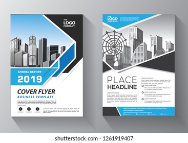 Business abstract vector template. Brochure design, cover modern layout, annual report, poster, flyer in A4 with colorful triangles, geometric shapes for tech, science, market with light background