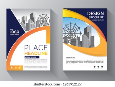 Business abstract vector template. Brochure design, cover modern layout, annual report, poster, flyer in A4 with colorful triangles, geometric shapes for tech, science, market with light background