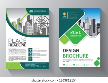 Business abstract vector template. Brochure design, cover modern layout, annual report, poster, flyer in A4 with colorful triangles, geometric shapes for tech, science, market with light background