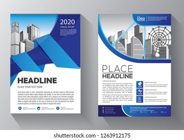 Business abstract vector template. Brochure design, cover modern layout, annual report, poster, flyer in A4 with colorful triangles, geometric shapes for tech, science, market with light background