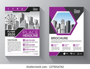 Business abstract vector template. Brochure design, cover modern layout, annual report, poster, flyer in A4 with colorful triangles, geometric shapes for tech, science, market with light background