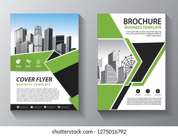 Business abstract vector template. Brochure design, cover modern layout, annual report, poster, flyer in A4 with colorful triangles, geometric shapes for tech, science, market with light background