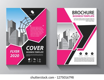 Business abstract vector template. Brochure design, cover modern layout, annual report, poster, flyer in A4 with colorful triangles, geometric shapes for tech, science, market with light background
