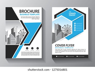 Business abstract vector template. Brochure design, cover modern layout, annual report, poster, flyer in A4 with colorful triangles, geometric shapes for tech, science, market with light background