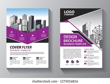 Business abstract vector template. Brochure design, cover modern layout, annual report, poster, flyer in A4 with colorful triangles, geometric shapes for tech, science, market with light background