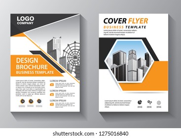 Business abstract vector template. Brochure design, cover modern layout, annual report, poster, flyer in A4 with colorful triangles, geometric shapes for tech, science, market with light background