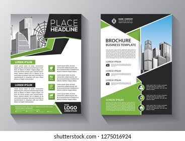 Business abstract vector template. Brochure design, cover modern layout, annual report, poster, flyer in A4 with colorful triangles, geometric shapes for tech, science, market with light background