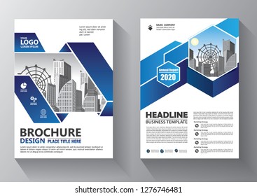 Business abstract vector template. Brochure design, cover modern layout, annual report, poster, flyer in A4 with colorful triangles, geometric shapes for tech, science, market with light background
