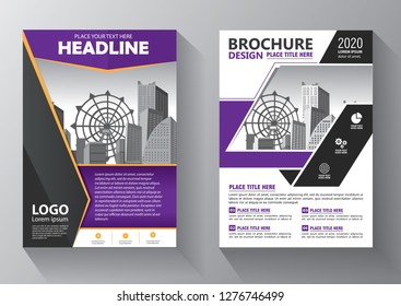 Business abstract vector template. Brochure design, cover modern layout, annual report, poster, flyer in A4 with colorful triangles, geometric shapes for tech, science, market with light background