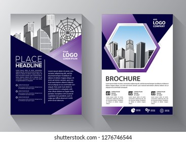 Business abstract vector template. Brochure design, cover modern layout, annual report, poster, flyer in A4 with colorful triangles, geometric shapes for tech, science, market with light background