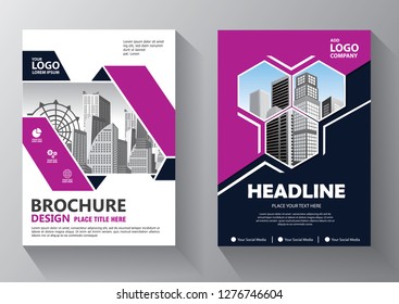 Business abstract vector template. Brochure design, cover modern layout, annual report, poster, flyer in A4 with colorful triangles, geometric shapes for tech, science, market with light background