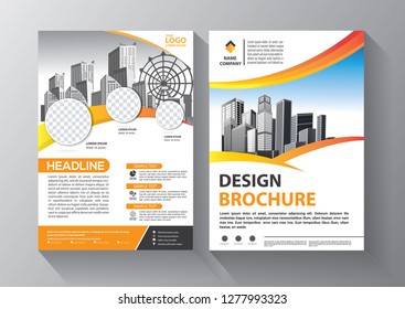 Business abstract vector template. Brochure design, cover modern layout, annual report, poster, flyer in A4 with colorful triangles, geometric shapes for tech, science, market with light background