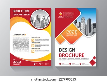 Business abstract vector template. Brochure design, cover modern layout, annual report, poster, flyer in A4 with colorful triangles, geometric shapes for tech, science, market with light background