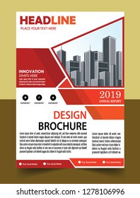 Business abstract vector template Brochure design cover modern layout annual report
poster flyer in A4 with colorful triangles geometric shapes for tech science market with light background