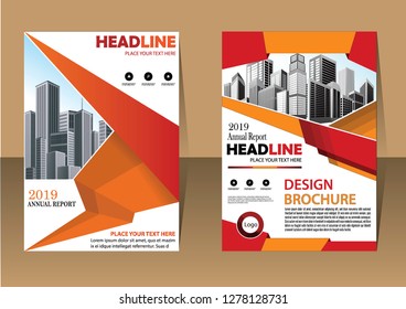Business abstract vector template Brochure design cover modern layout annual report
poster flyer in A4 with colorful triangles geometric shapes for tech science market with light background
