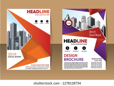 Business abstract vector template Brochure design cover modern layout annual report
poster flyer in A4 with colorful triangles geometric shapes for tech science market with light background