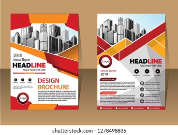 Business abstract vector template Brochure design cover modern layout annual report
poster flyer in A4 with colorful triangles geometric shapes for tech science market with light background